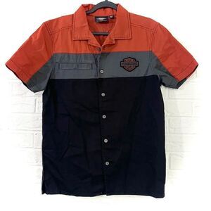 Harley-Davidson Men’s Copperblock Short Sleeve Woven Short Size Small